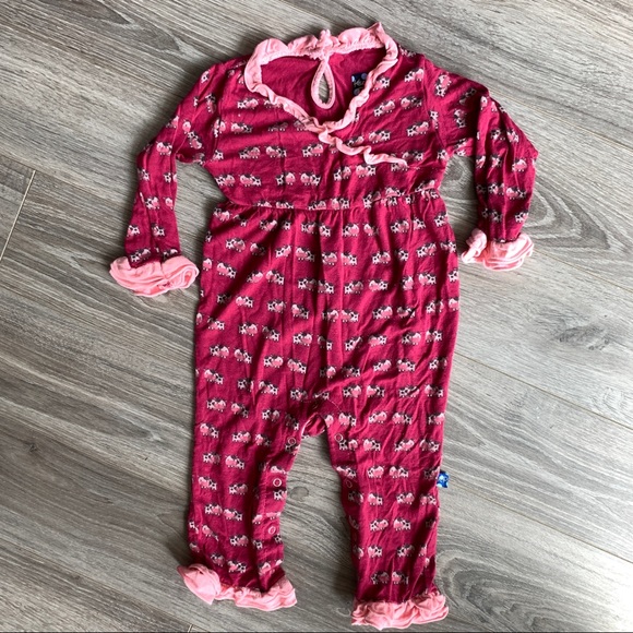Kickee Pants Berry Cow Romper - Picture 5 of 6